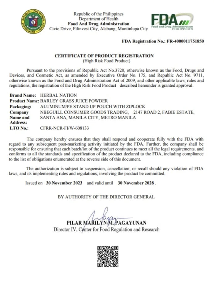 Legit ba ang Barley Mo? Paano I-check ang FDA Registration