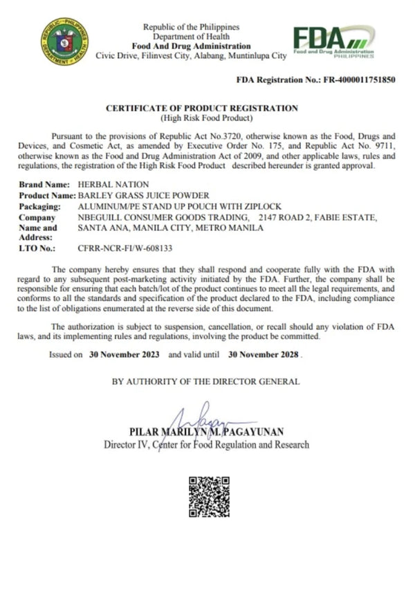 Legit ba ang Barley Mo? Paano I-check ang FDA Registration