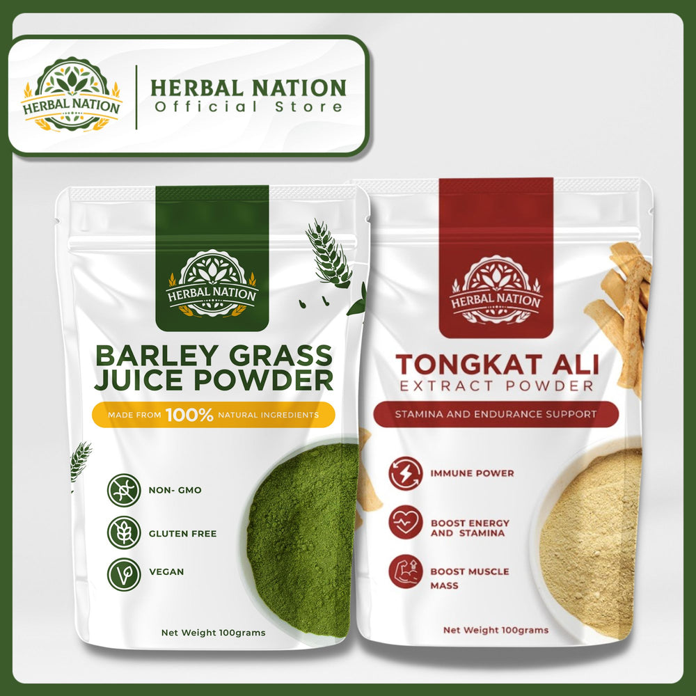 Herbal Nation Barley + Tongkat Ali – Energy & Wellness 2-in-1 Set