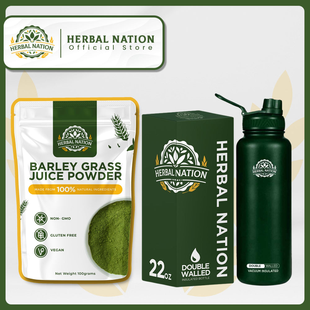 Herbal Nation 22oz Double-Walled Insulated Bottle + Barley
