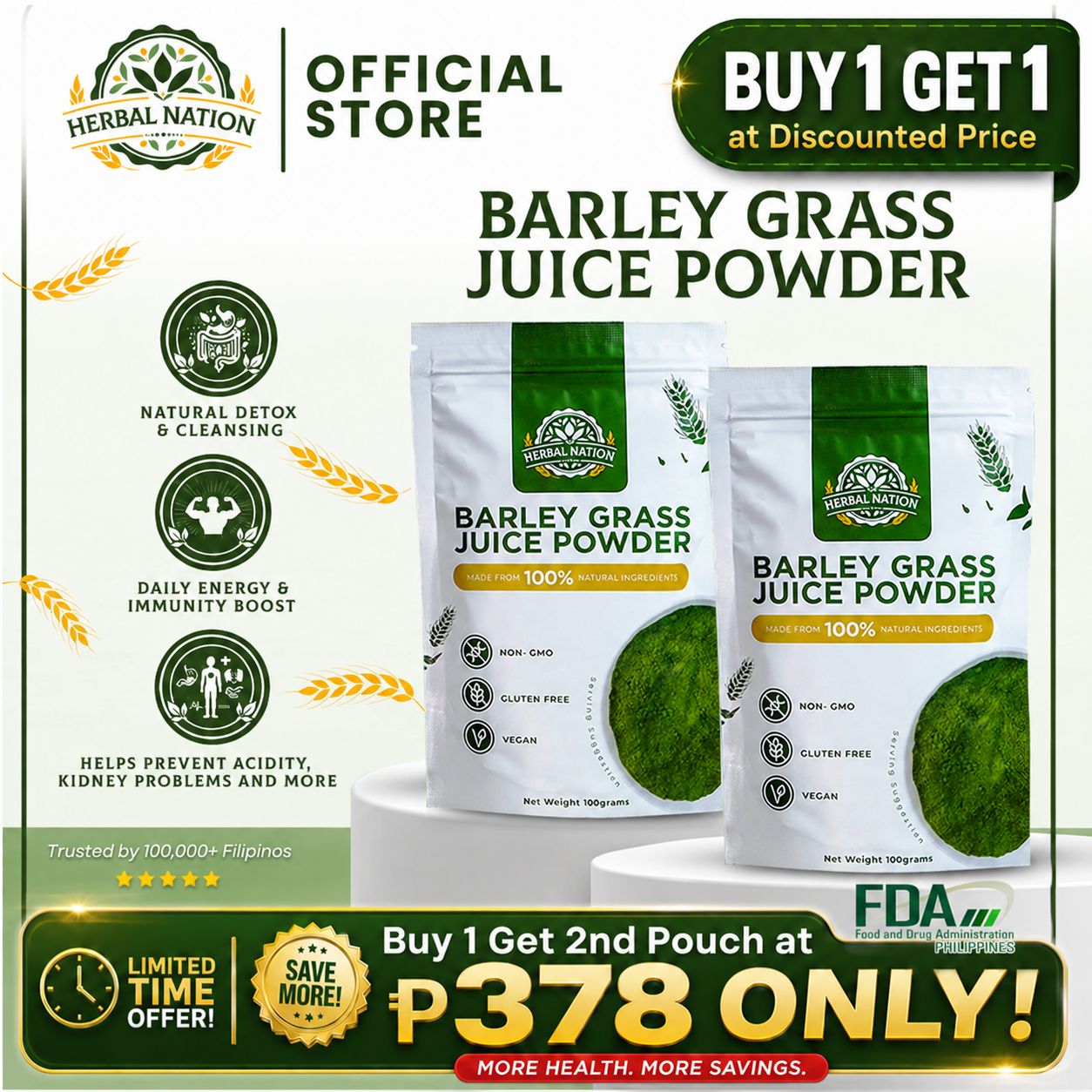 
                  
                    Buy 1 Get 1 Herbal Nation Barley
                  
                