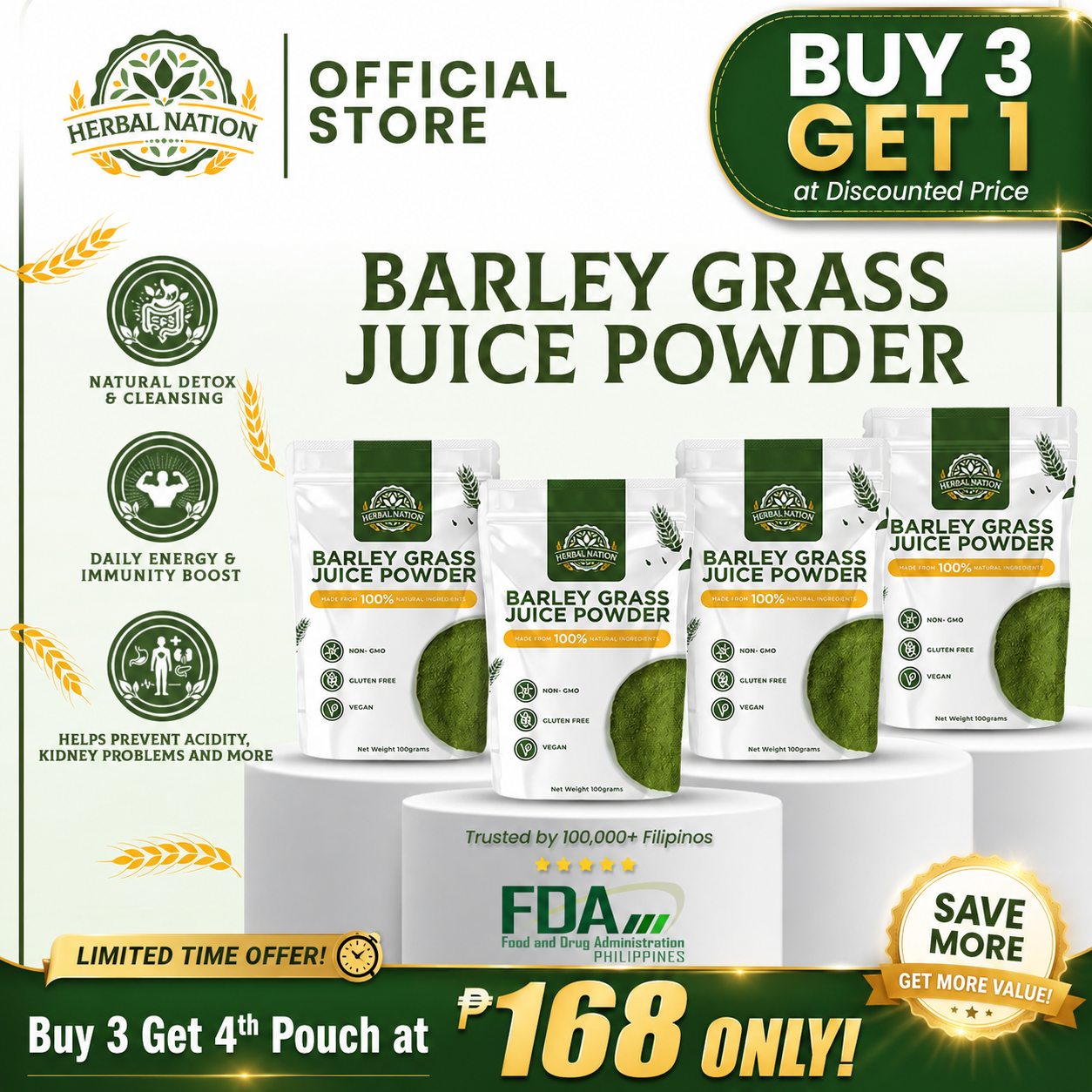 
                  
                    But 3 Get 1 Herbal Nation Barley (Family Saver)
                  
                