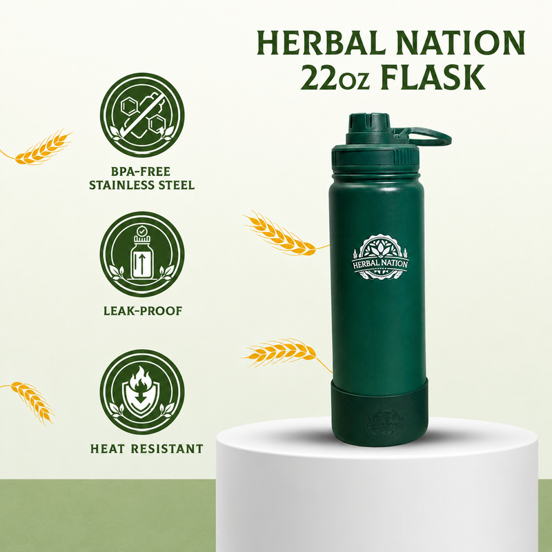 Herbal Nation 22oz Double-Walled Insulated Bottle + Barley