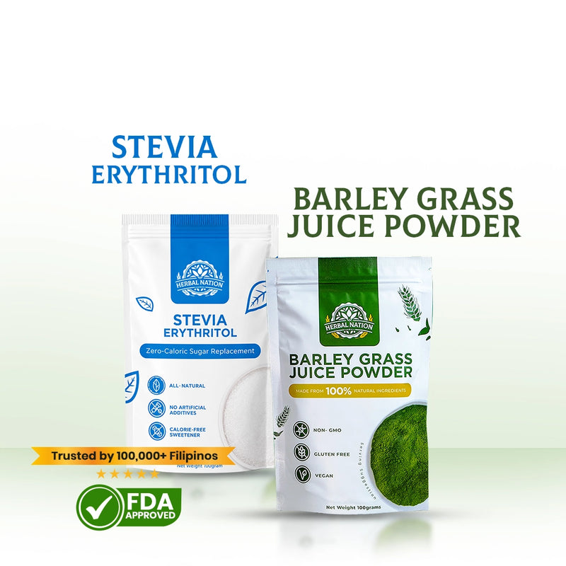 Herbal Nation Barley & Stevia Sweetener 2-in-1 Set – Healthy Drink Bundle
