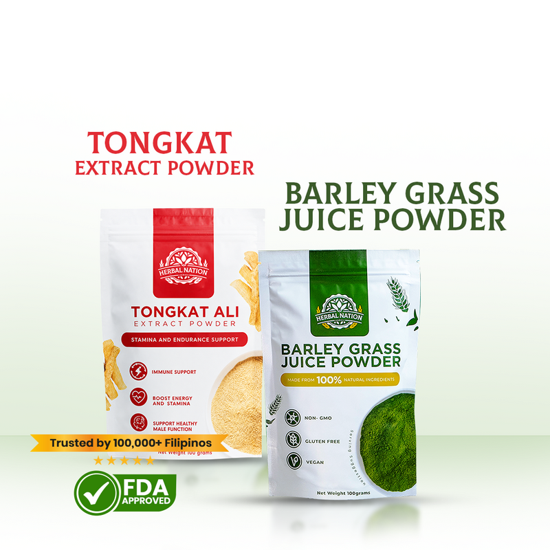 Herbal Nation Barley + Tongkat Ali – Energy & Wellness 2-in-1 Set