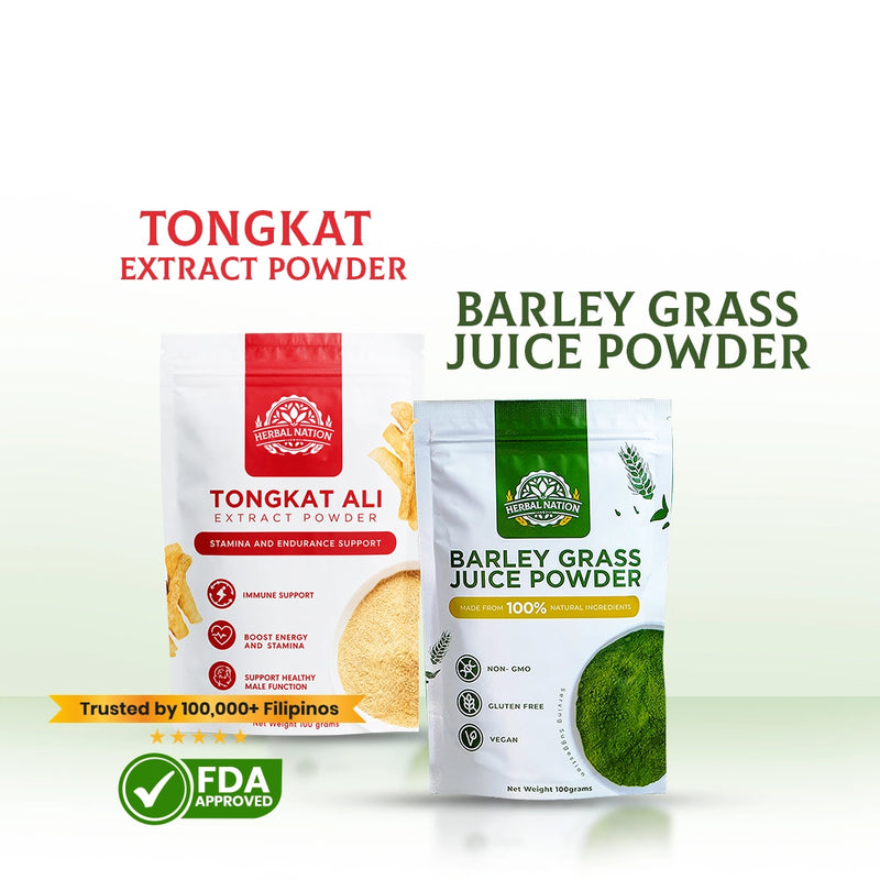 Herbal Nation Barley + Tongkat Ali – Energy & Wellness 2-in-1 Set