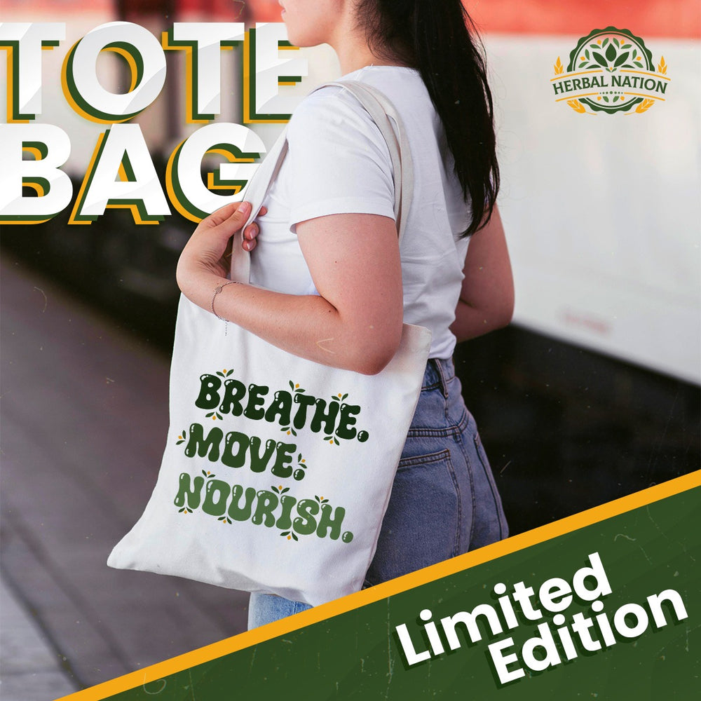 [LIMITED EDITION] Herbal Nation Canvas Tote Bag – 12x14 inches | Eco-Friendly Travel Bag
